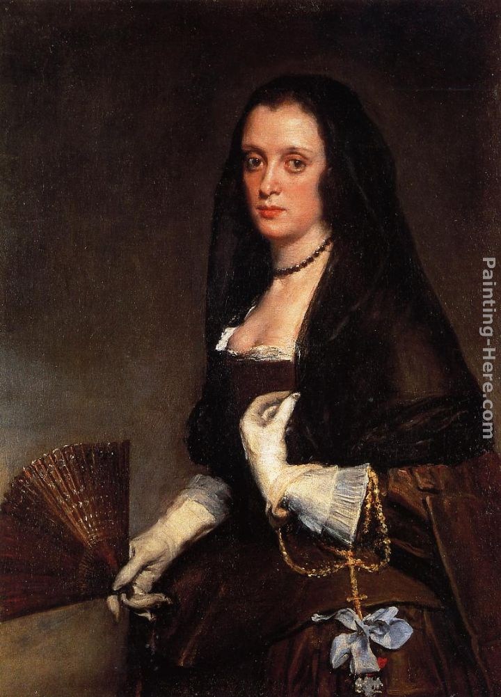 Diego Rodriguez de Silva Velazquez Lady with a Fan